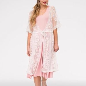 Agnes and Dora Vintage Lace Duster